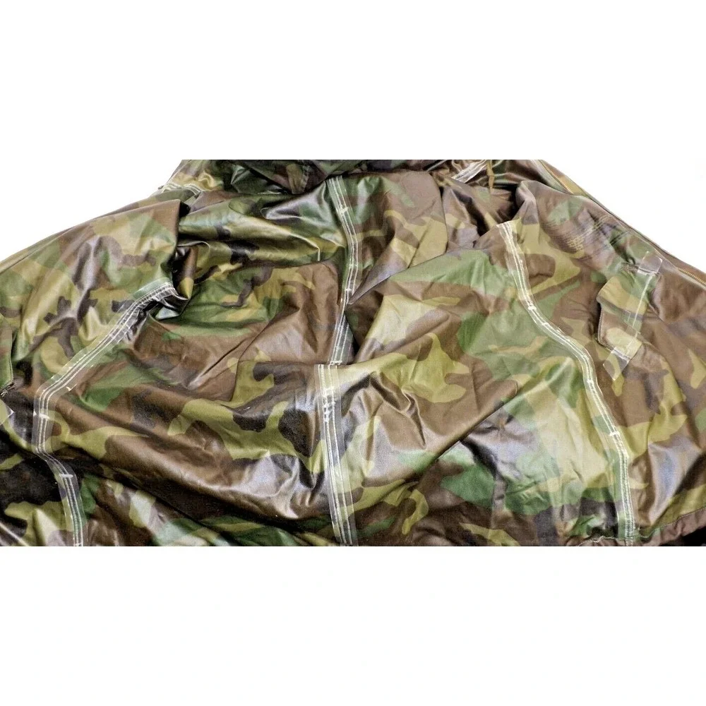 Vietnam Era Military Orc Indus.  Wet Weather Parka Rain Coat & Hood - Small-Med